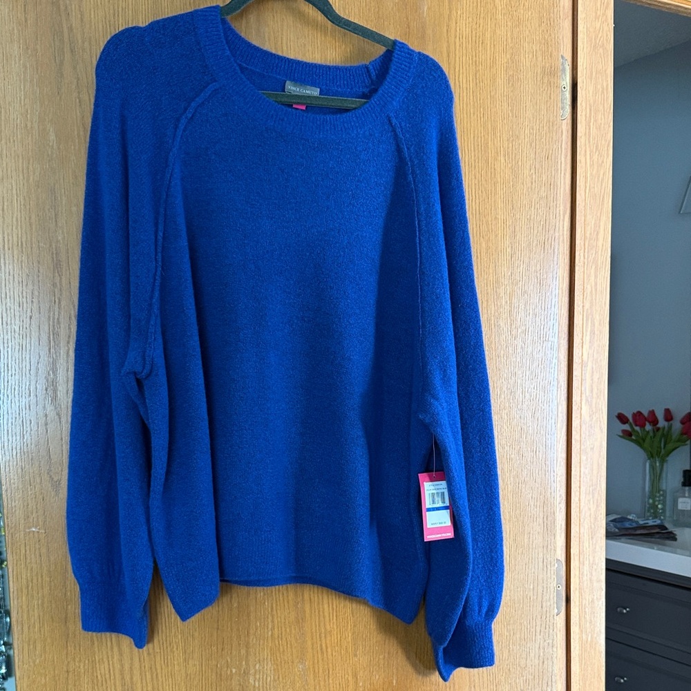 Vince Camuto Royal Blue Crew Neck Sweater